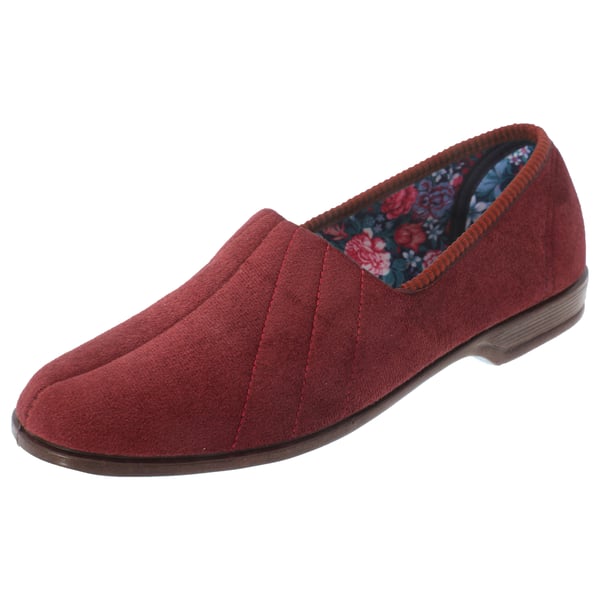 Sleepers Womens/Ladies Audrey III Roll Top Velour Slippers