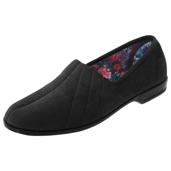 Sleepers Womens/Ladies Audrey III Roll Top Velour Slippers