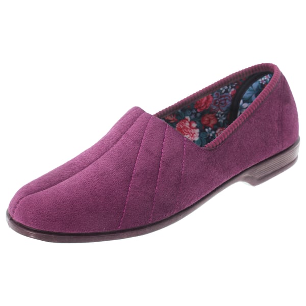Sleepers Womens/Ladies Audrey III Roll Top Velour Slippers