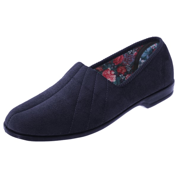 Sleepers Womens/Ladies Audrey III Roll Top Velour Slippers