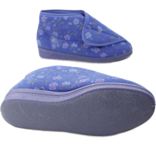 Comfylux Womens/Ladies Andrea Floral Bootee Slippers