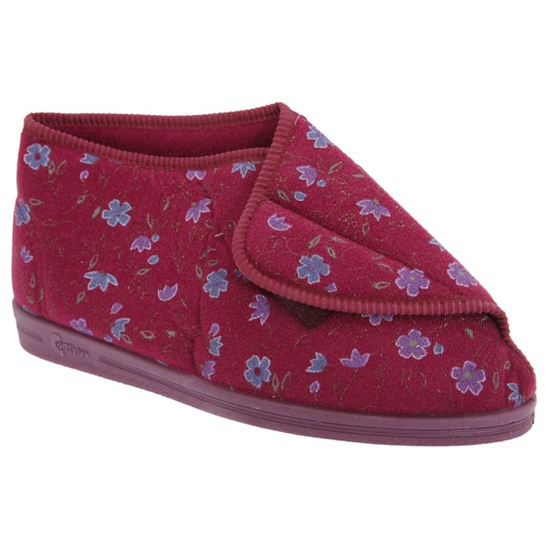 Comfylux Womens/Ladies Andrea Floral Bootee Slippers
