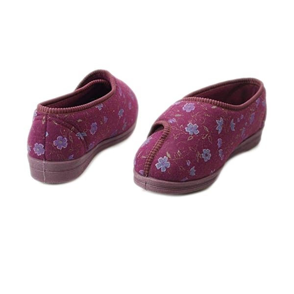 Comfylux Womens/Ladies Davina Floral Superwide Slippers