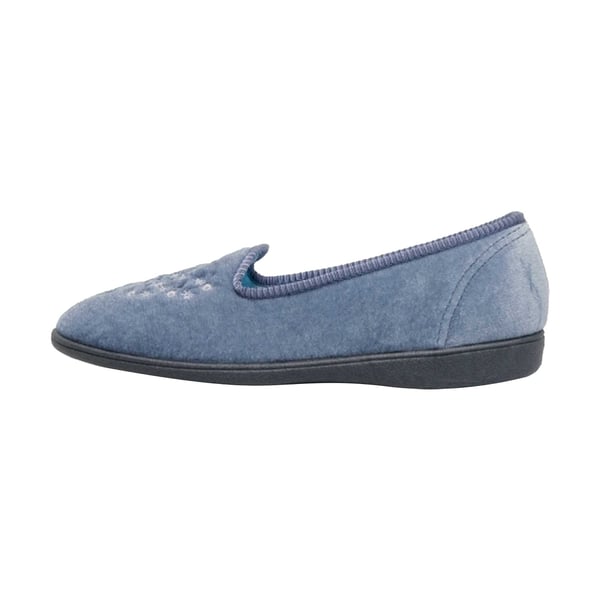 Sleepers Womens/Ladies Nieta Plain Embroidered Slippers
