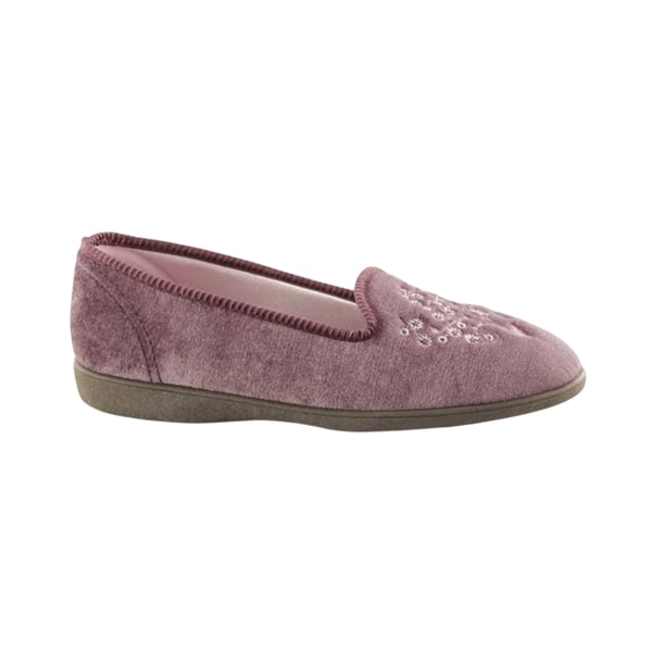 Sleepers Womens/Ladies Nieta Plain Embroidered Slippers