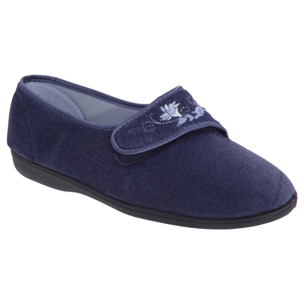 Sleepers Dame/Damer Jolene Touch Fastening broderede hjemmesko