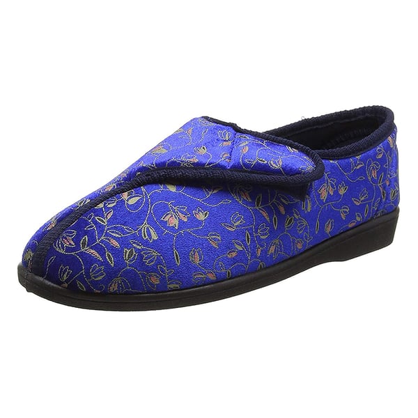 Zedzzz Womens/Ladies Janice Touch Fastening Floral Slippers