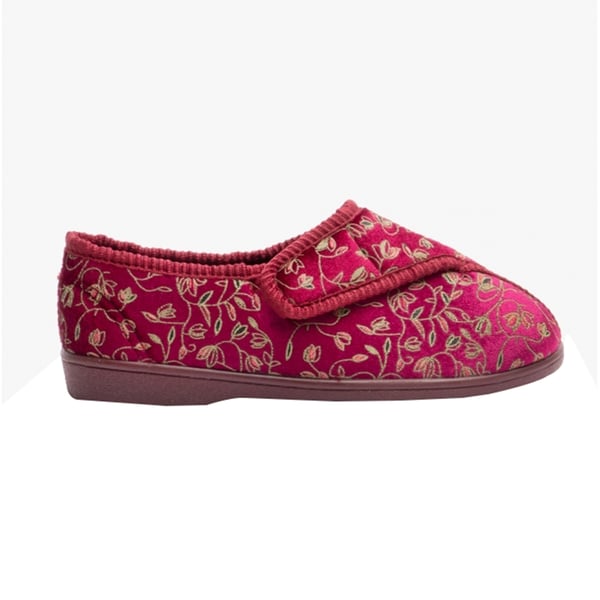 Zedzzz Womens/Ladies Janice Touch Fastening Floral Slippers