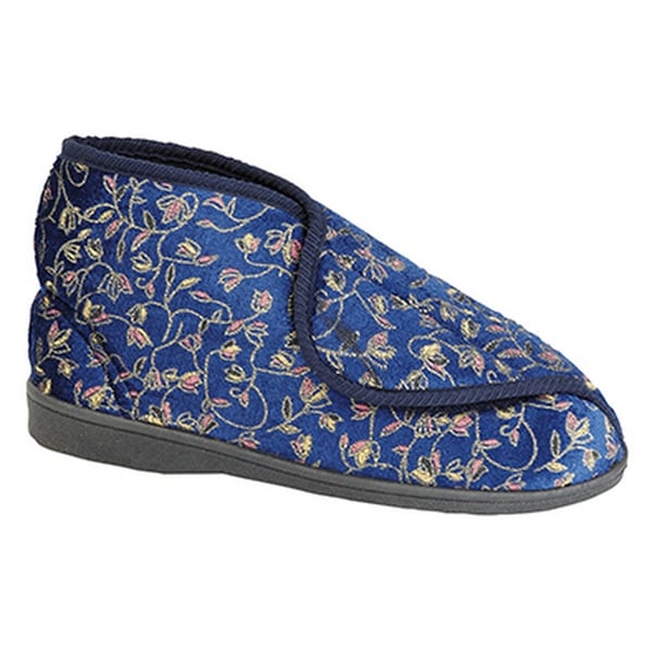 Zedzzz Womens/Ladies Geraldine Touch Fastening Floral Bootee Slippers