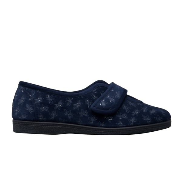 Sleepers Womens/Ladies Ivy Floral V Throat Touch Fastening Slippers