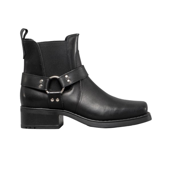 Woodland Mens Low Harley Gusset Harness Leather Boots