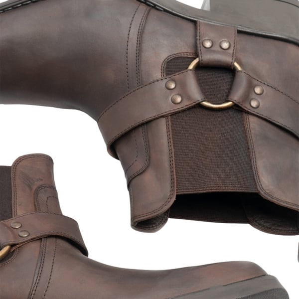 Woodland Mens Low Harley Gusset Harness Leather Boots