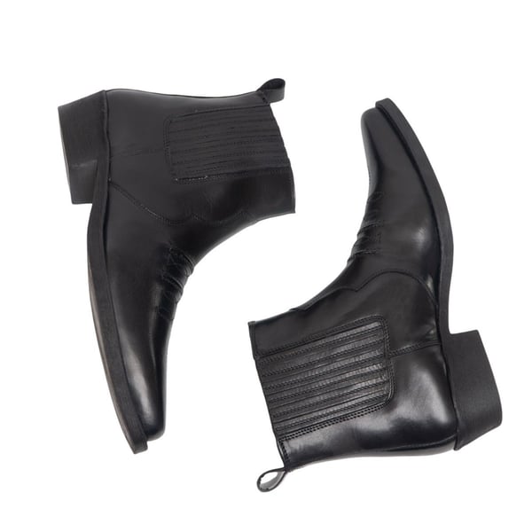 Woodland Mens Distressed Leather Gusset Western Ankle Boots
