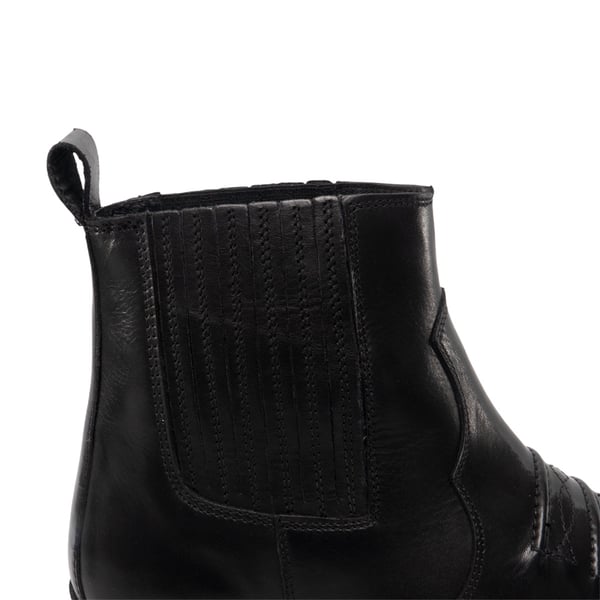 Woodland Mens Distressed Leather Gusset Western Ankle Boots
