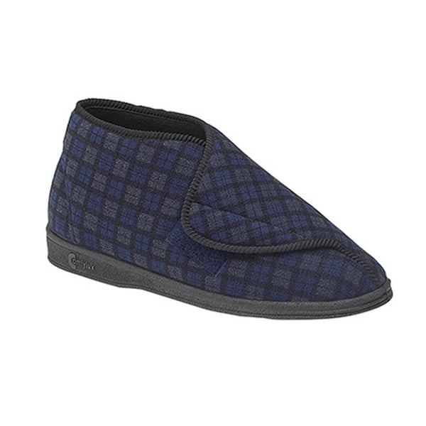 Comfylux Mens James Check Boot Slippers