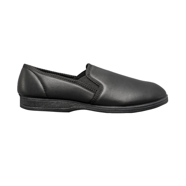 Sleepers Mens Hadley Softie Leather Twin Gusset Slippers