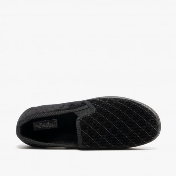 Zedzzz Mens Kevin Velour Twin Gusset Slippers
