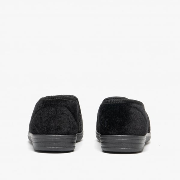 Zedzzz Mens Kevin Velour Twin Gusset Slippers