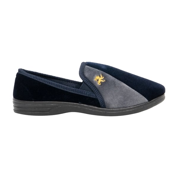 Zedzzz Mens Aaron Twin Gusset Velour Slippers