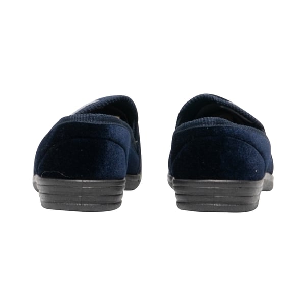 Zedzzz Mens Aaron Twin Gusset Velour Slippers