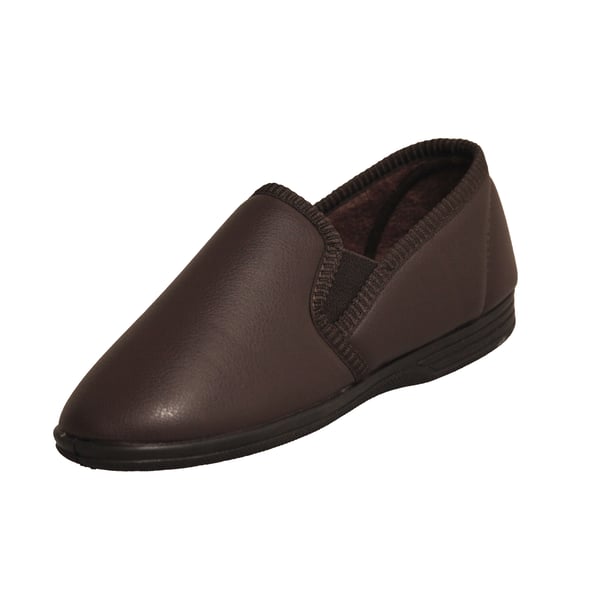 Zedzzz Mens Ivor Grain Upper Twin Gusset Slippers