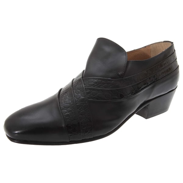 Montecatini Mens Folded Vamp Tab Full Leather Reptile Shoes