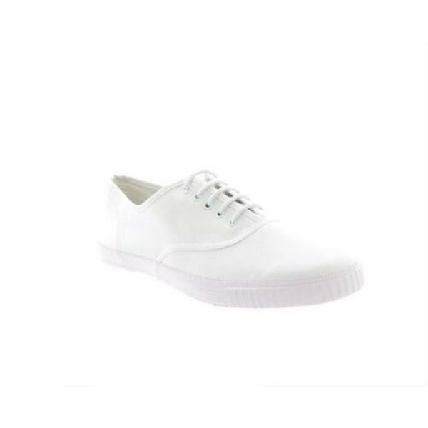 Dek Adults Unisex Lace Up White Canvas Gym Plimsolls