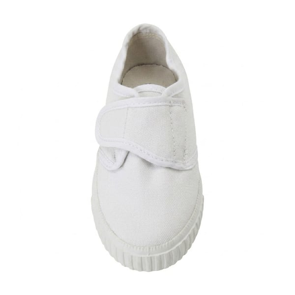 Dek Kids Unisex Junior Touch Fastening White Canvas Plimsolls