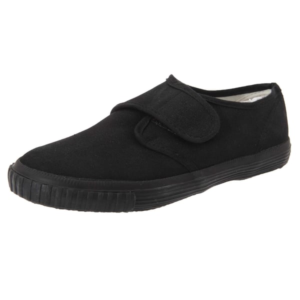 Dek Kids Unisex Junior Touch Fastening Black Canvas Plimsolls