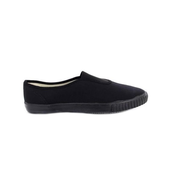 Dek Adults Unisex Gusset Black Canvas Plimsolls