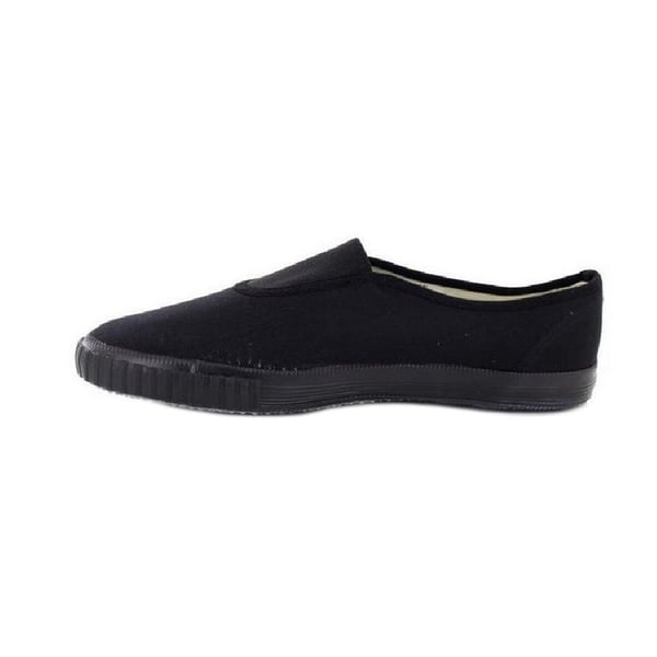 Dek Adults Unisex Gusset Black Canvas Plimsolls