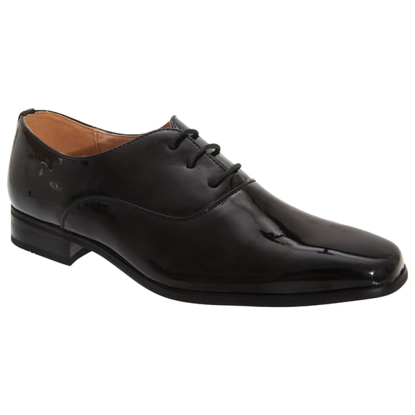 Goor Older Boys Patent Leather Lace-Up Oxford Tie Dress Shoes