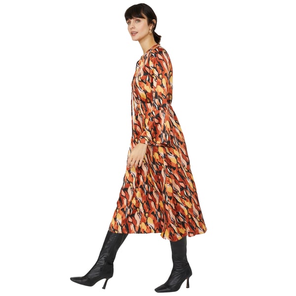 Principles Womens/Ladies Printed Tie Neck Midi Dress Principles Womens/Ladies Printed Tie Neck Midi Dress