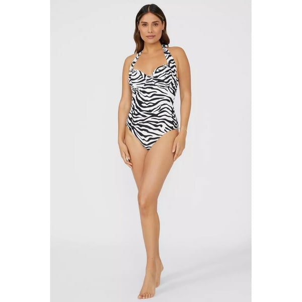 Gorgeous Womens/Ladies Zebra Print One Piece Swimsuit