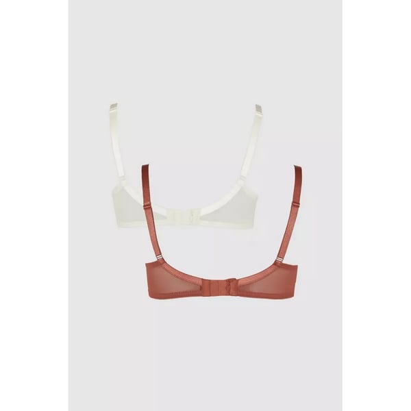 Underbar BH i djurmönstrad mesh för dam (2-pack)