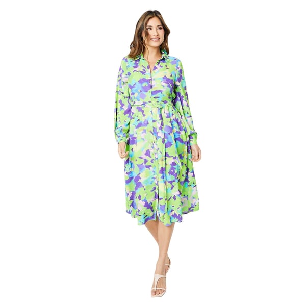 Principles Womens/Ladies Abstract Floral Belt Shirt Dress Principles Womens/Ladies Abstract Floral Belt Shirt Dress