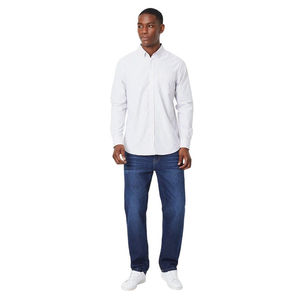 Maine Mens Tattersall Check Long-Sleeved Shirt