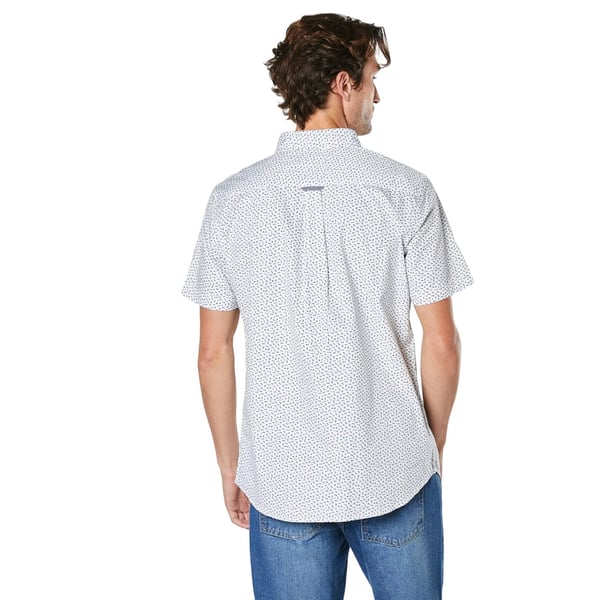 Maine Mens Peak Ditsy Print Short-Sleeved Shirt