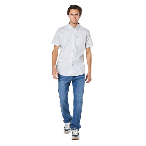 Maine Mens Peak Ditsy Print Short-Sleeved Shirt