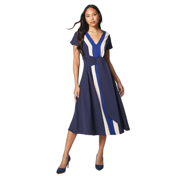 Principles Womens/Ladies Colour Block Tie Belt Midi Dress Principles Womens/Ladies Colour Block Tie Belt Midi Dress