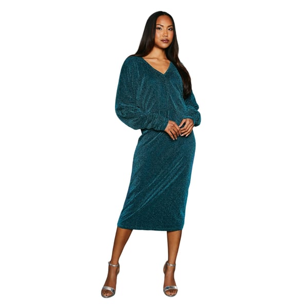 Principles Womens/Ladies Metallic Jersey Batwing Midi Dress