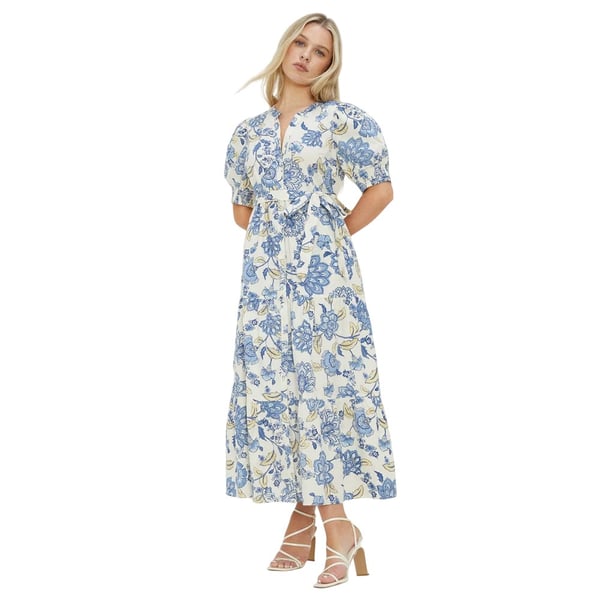 Dorothy Perkins Naisten Kukkakuvioinen Popliini Pienikokoinen Paitamekko