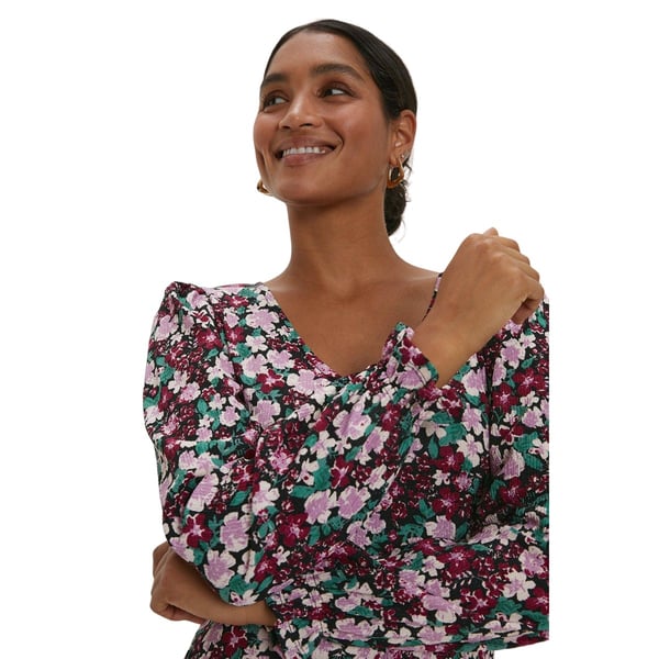Dorothy Perkins Womens/Ladies Floral V Neck Long-Sleeved Mini Dress