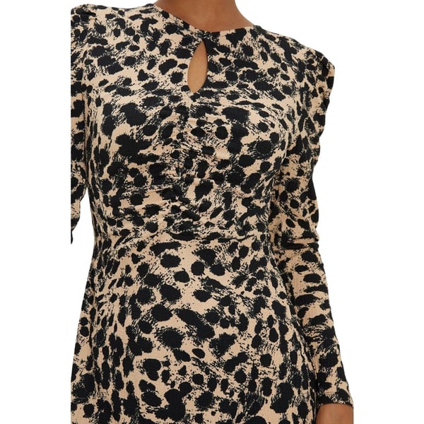 Dorothy Perkins Womens/Ladies Leopard Print Keyhole Midi Dress