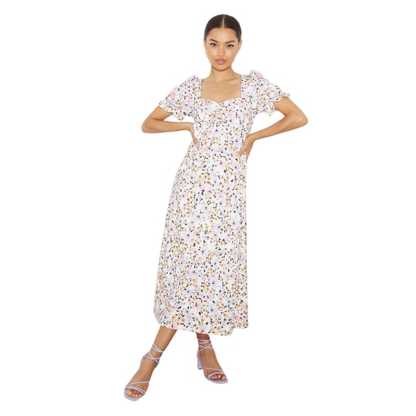 Dorothy Perkins Womens/Ladies Floral Sweetheart Petite Puffed Midi Dress
