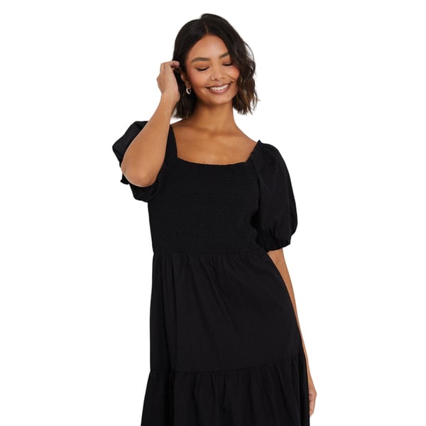 Dorothy Perkins Womens/Ladies Shirred Puff Sleeve Midi Dress