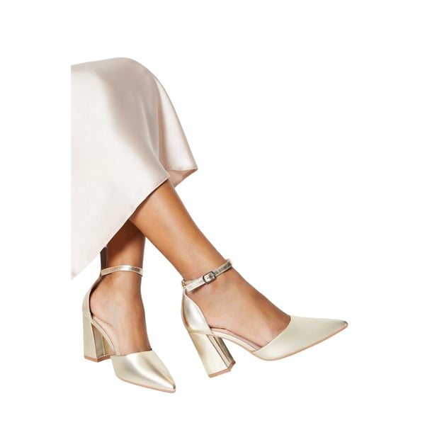 Dorothy Perkins Womens/Ladies Blanche Pointed Ankle Strap High Block Heel Court Shoes