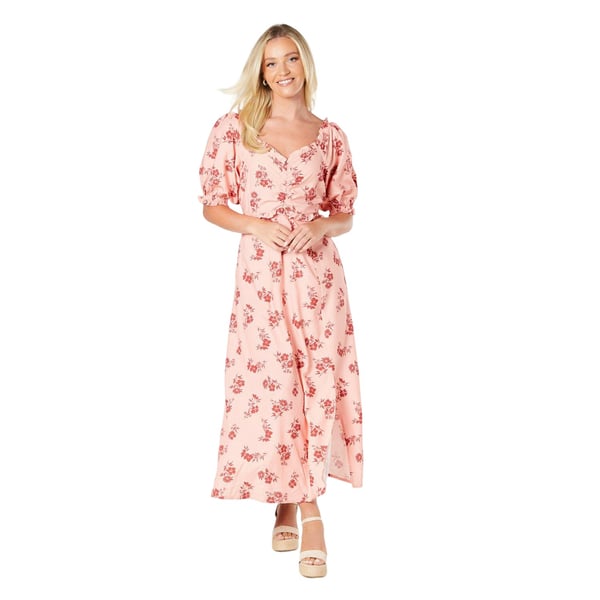 Dorothy Perkins Naisten Kukkakuvioinen Puhvihihainen Midimekko Dorothy Perkins Naisten Kukkakuvioinen Puhvihihainen Midimekko