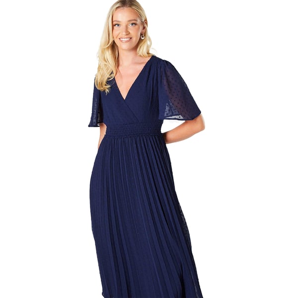 Dorothy Perkins Womens/Ladies Pleated Dobby Chiffon Wrap Midi Dress