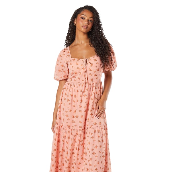 Dorothy Perkins Womens/Ladies Tiered Chiffon Front Tie Tall Midi Dress